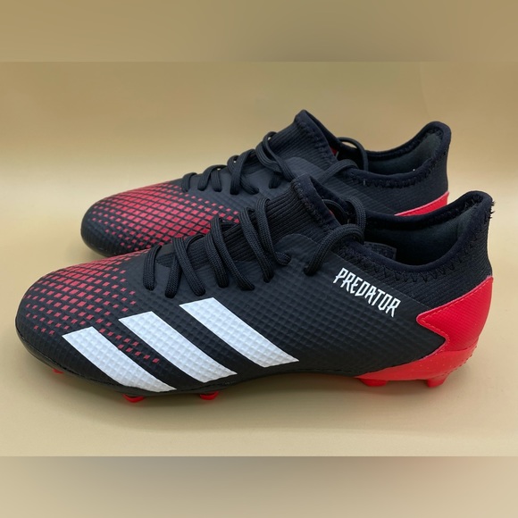 Sz 5 Y Adidas Predator 20.3 L FG Red Blk  Boy’s Youth Soccer Cleats EE9556 New - Picture 1 of 6